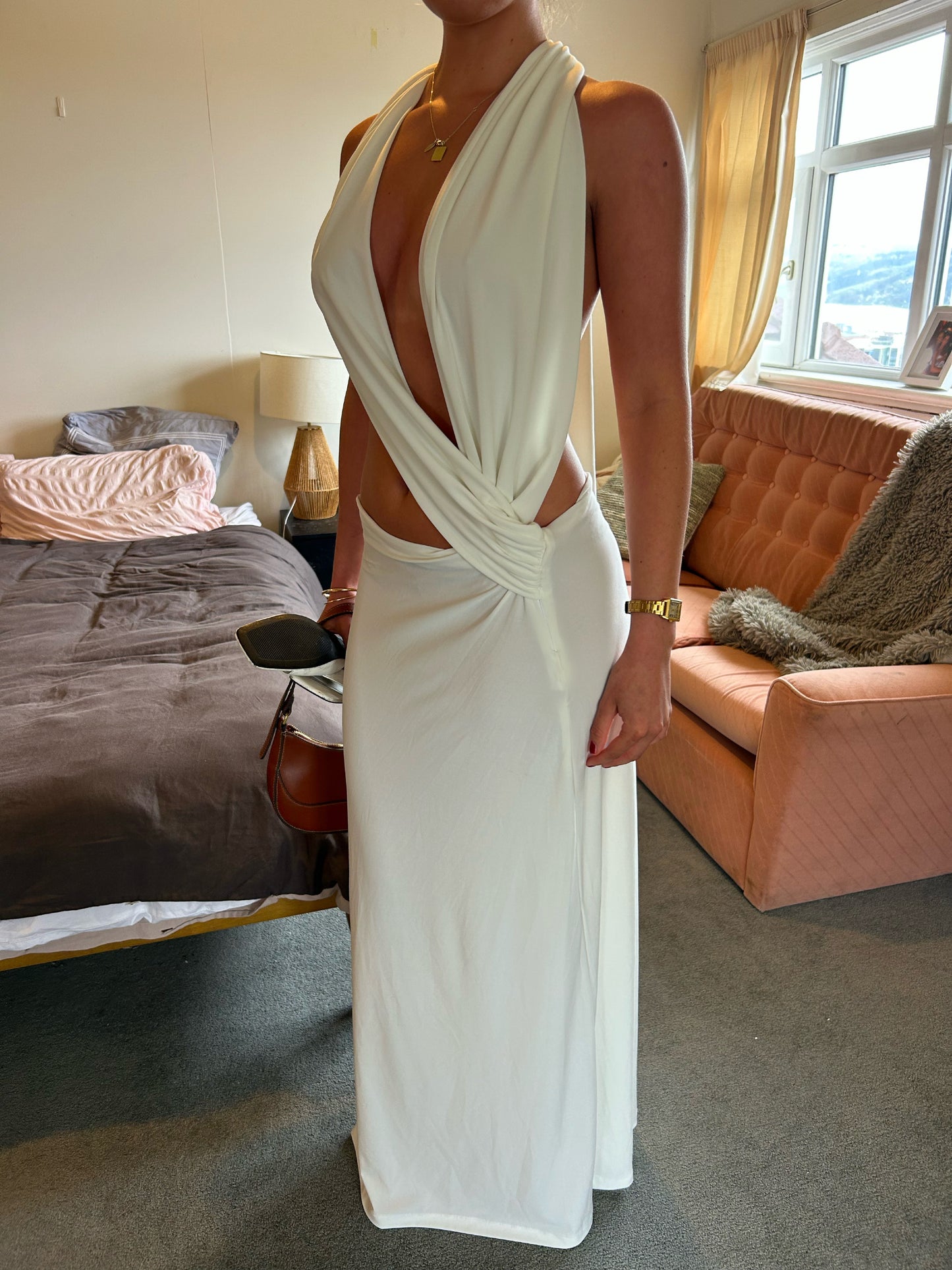 Eleni Maxi Skirt -Ivory