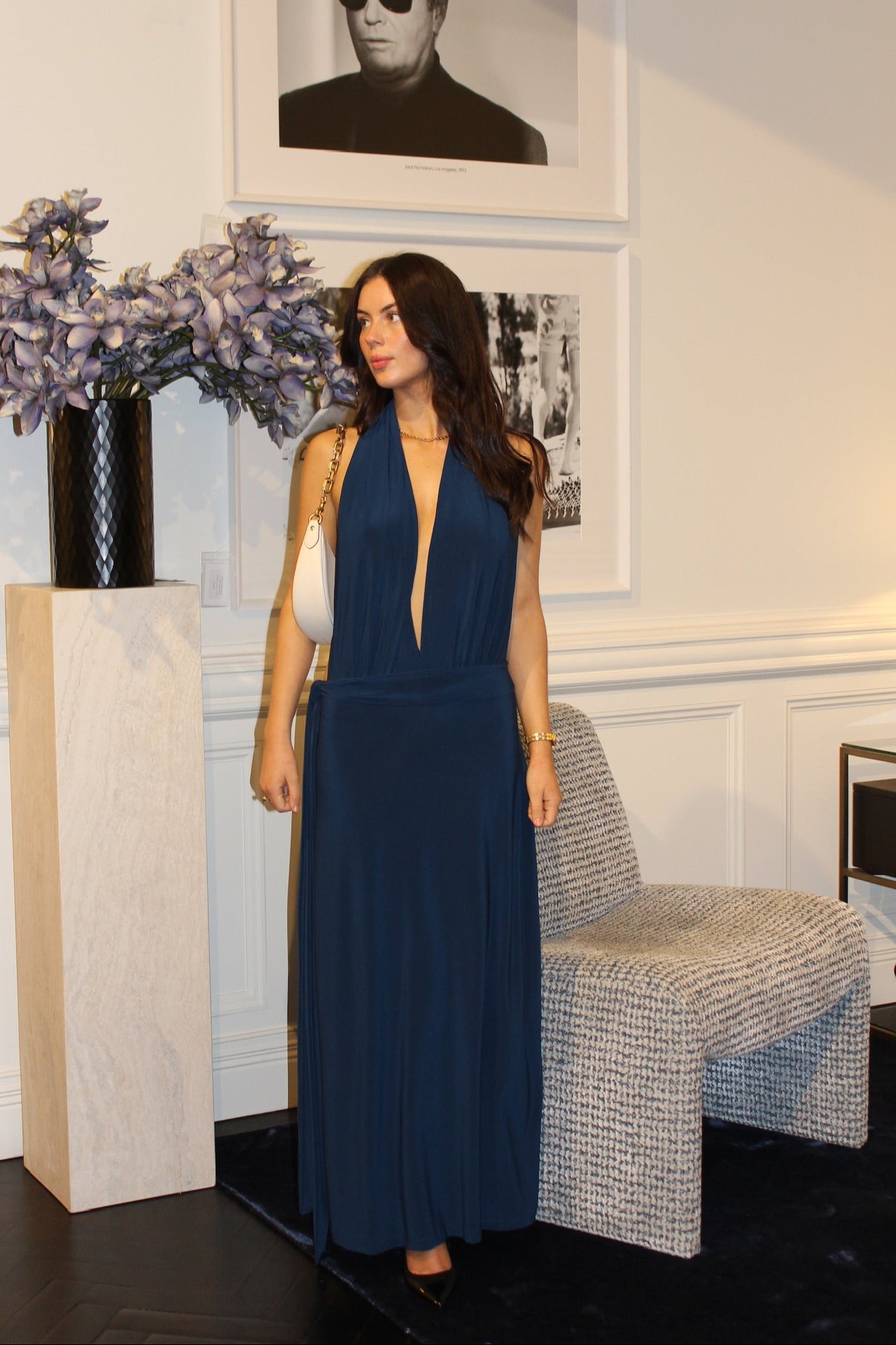 Angelina Dress - Sapphire Blue