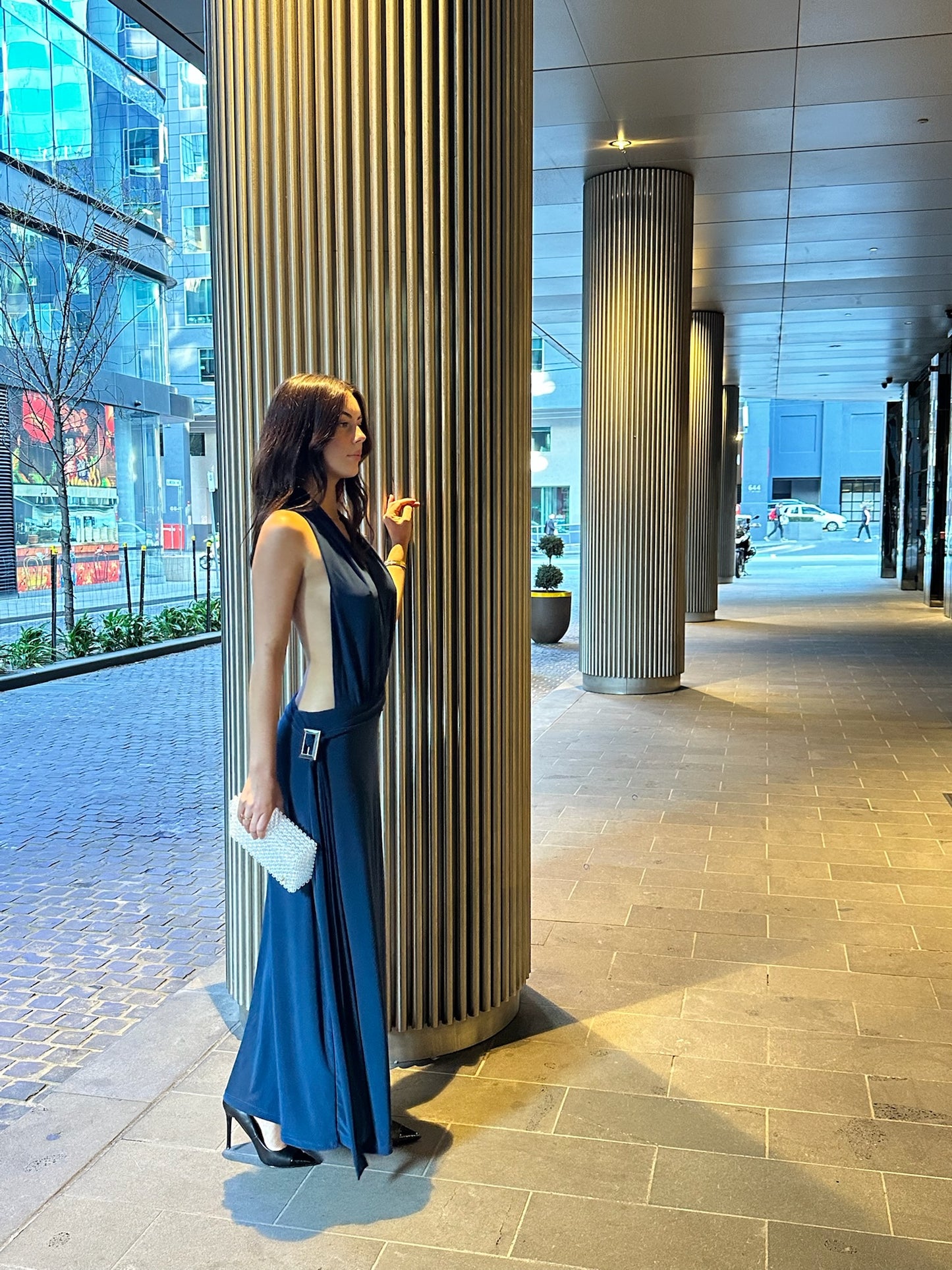 Angelina Dress - Sapphire Blue